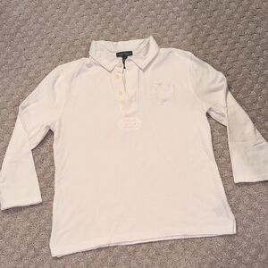 Ralph Lauren Cream Long Sleeve Polo